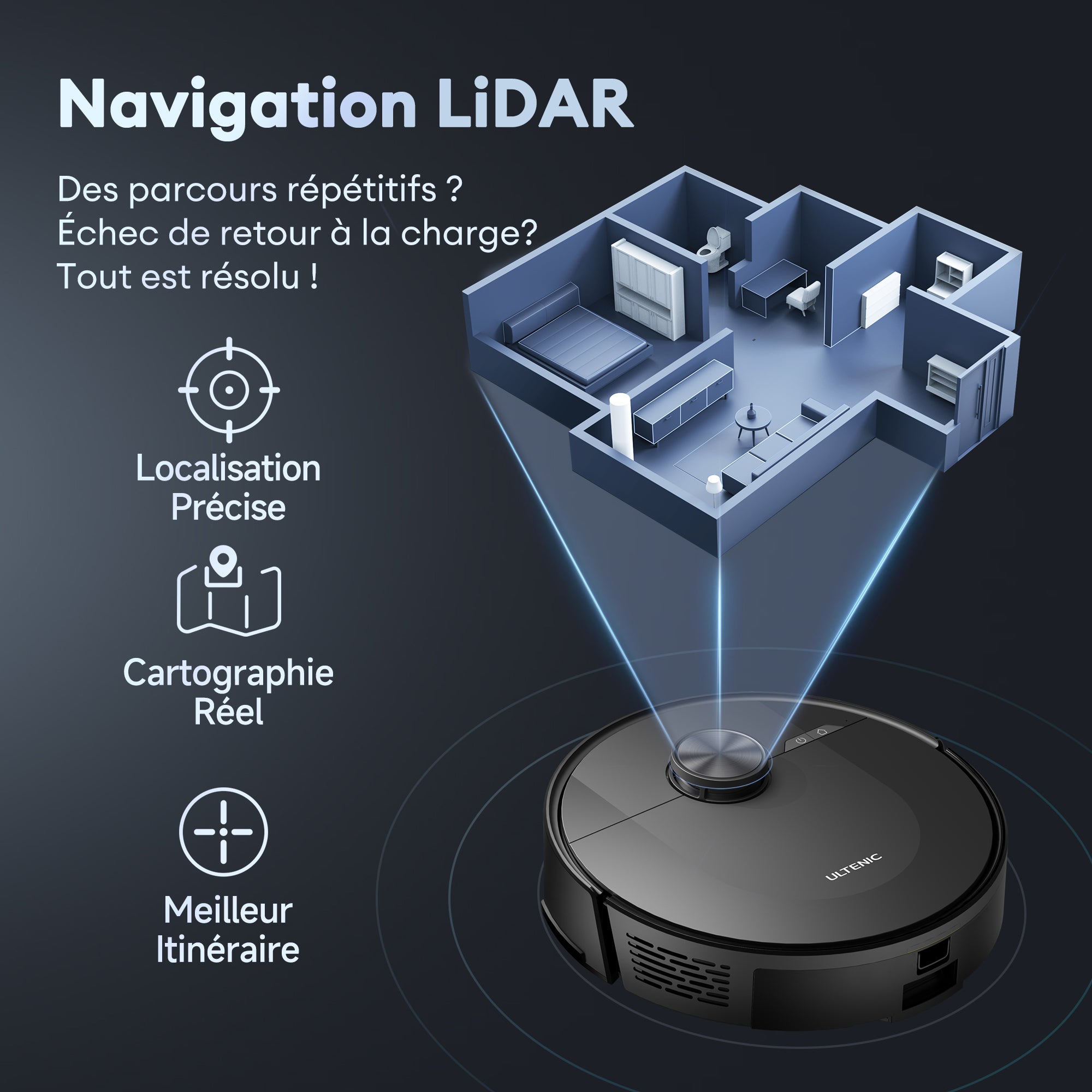 Ultenic D10 Robot Aspirateur Laveur
